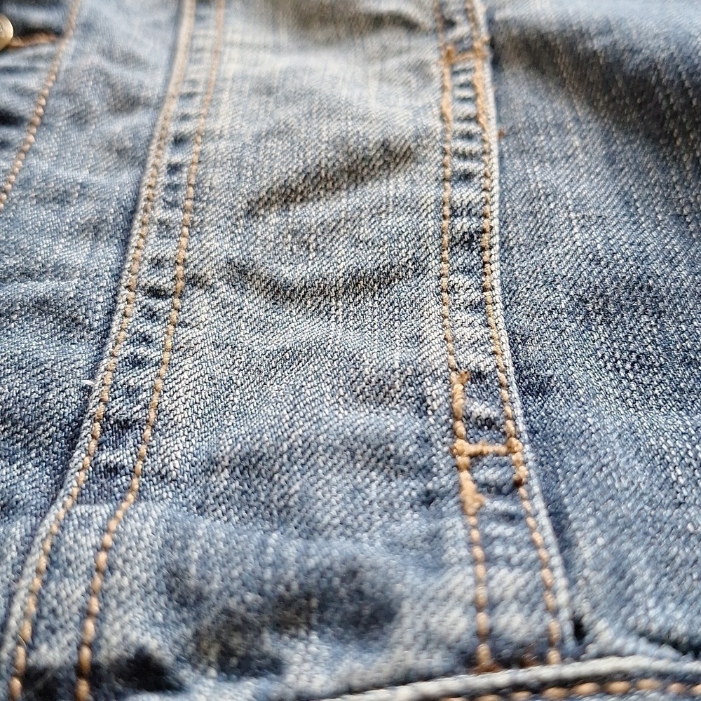 BENETTON JEANS Kids Snap Front Denim Jacket Size (M 7/8) - Picture 8 of 15